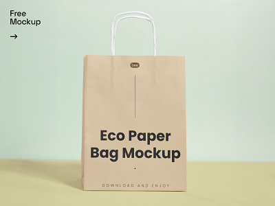 Free Standing Shopping Bag Mockup bag brand branding design eco bag identity label logo packaging paper paper bag print design shopping bag stationery