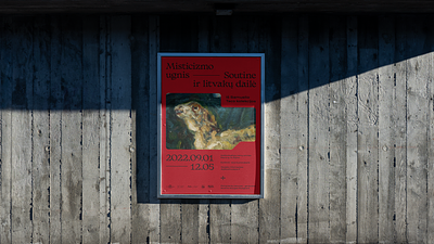 Fire of Mysticism Exhibition design exhibition gallery graphic design identity poster red soutine