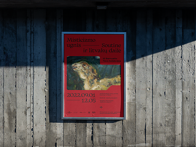 Fire of Mysticism Exhibition design exhibition gallery graphic design identity poster red soutine