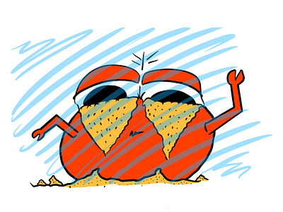 Sand Crab crab crabby doodle dooodle drawing humor illustration sandy