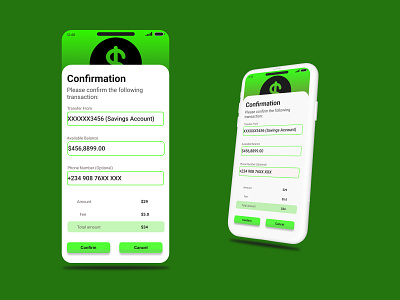 A confirmation screen for a transaction app design confirmation screen dailyui dailyuichallenge design fintech mobile app product design ui uiux ux