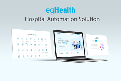 egHealth - Hospital Automation Solution landingpage ui web design