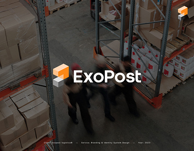 Exopost logistics | Visual identity adobe photoshop app branding business card card cargo clean design illustration logistics logo logo design ui visual identity