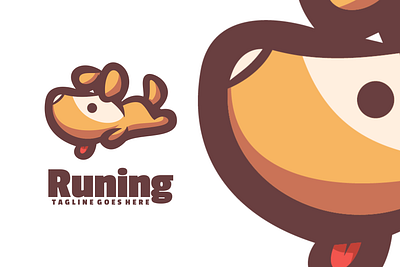 Runing animal branding cute mascot design graphic design illustration logo ui ux vector