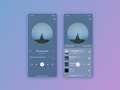 Music Screen Animation in Figma animation dailyui design figma mobile music screen player prototype smart animation ui uiux uxdesign