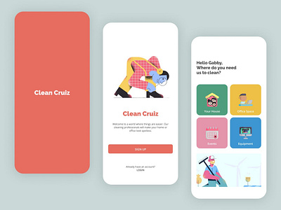 Clean cruiz app design app branding design figma typography ui ux