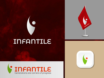 Logo Design Infantile Logo branding graphic design logo ui