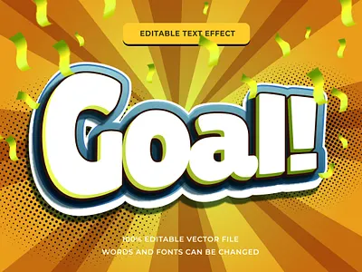 Goal Sport Text effect editable adobe illustrator design editable font effect font style goal goal text illustration illustrator layer style sport effect sport text text effect