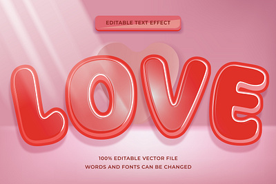 Love Modern Text effect editable adobe illustrator cute design editable faminime font effect font style illustration illustrator layer style love romance text effect text love