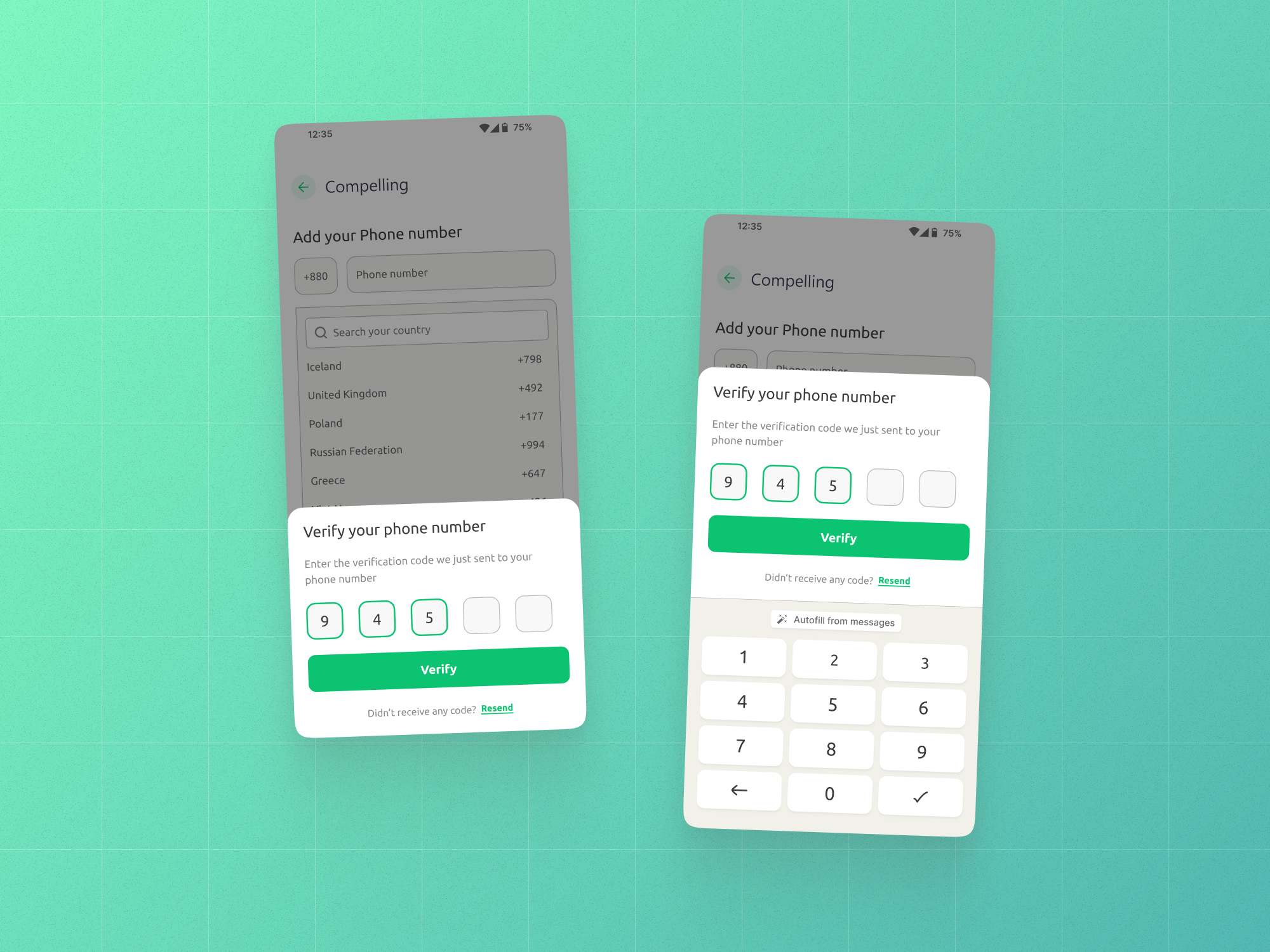 Phone Number Verification UI android android app app ui app ui design design mobile app mobile app ui number number verification phone ui ui design uiux ux ux design verification