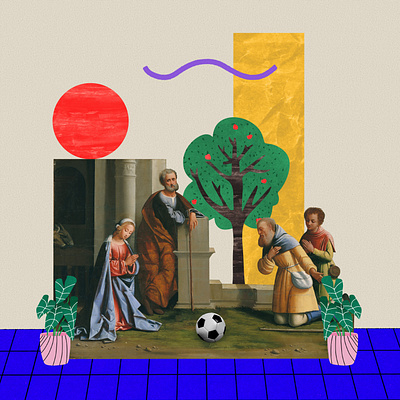 Football Praise- Digital Collage digital illustration
