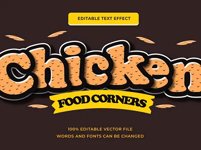 Chicken pattern text effect modern adobe illustrator chicken illustration text design editable font effect font style illustration illustrator layer style text chicken text effect