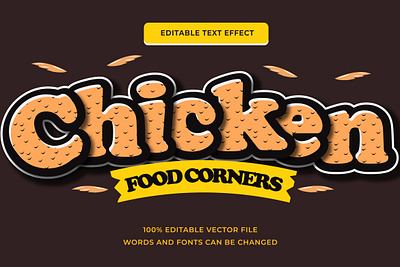 Chicken pattern text effect modern adobe illustrator chicken illustration text design editable font effect font style illustration illustrator layer style text chicken text effect