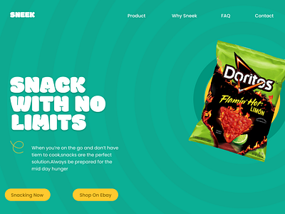 SNEEK SNACK branding ui website