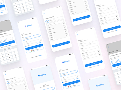 Login, Sign Up, Register Ui design app app design app ui design log in login mobile app password register sign up ui ui design uiux ux ux design verification