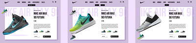 Nike shoe branding ui website