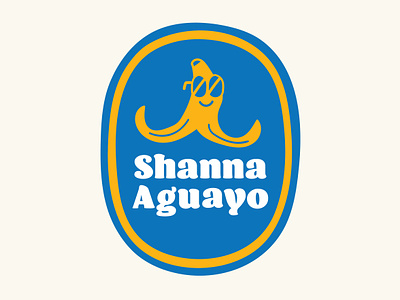 Self Branding: Shanna Aguayo banana blue branding graphic design logo self branding sticker yellow