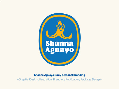 Self Branding: Shanna Aguayo banana blue branding graphic design logo self branding sticker yellow
