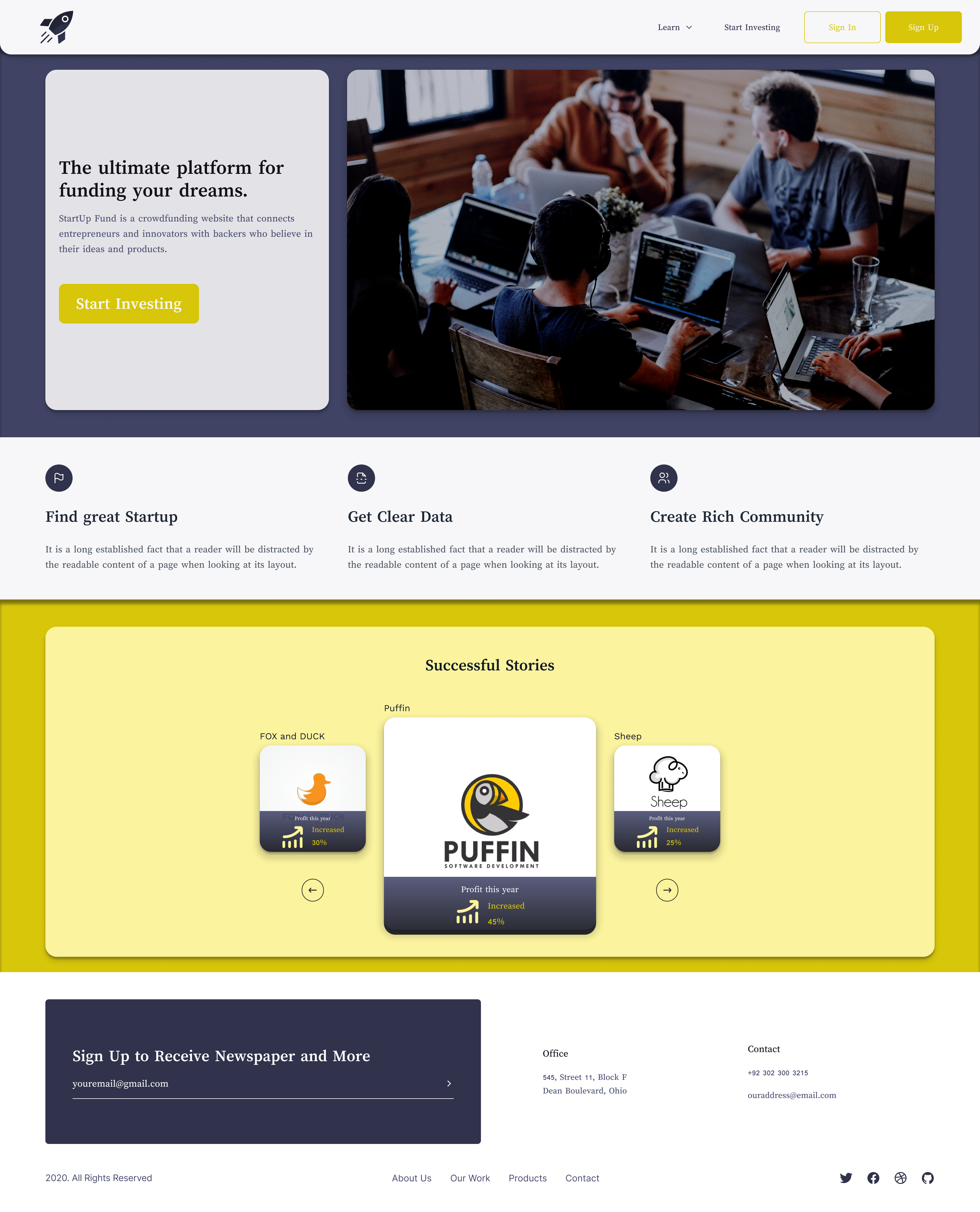 Crowd Funding DailyUI crowd funding dailyui design landing page ui ux website