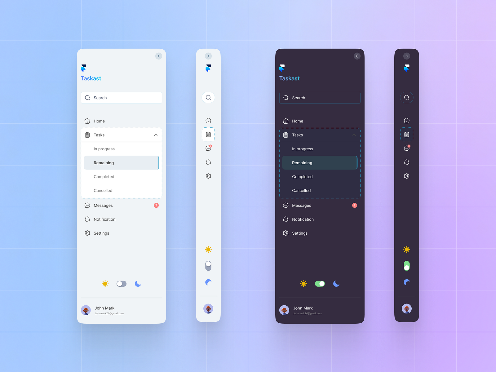 Dashboard Sidebar / Navigation Bar Ui Design by Rabbani Rasha Alvy on ...