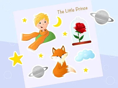 Little prince character design graphic design illustration ui vector