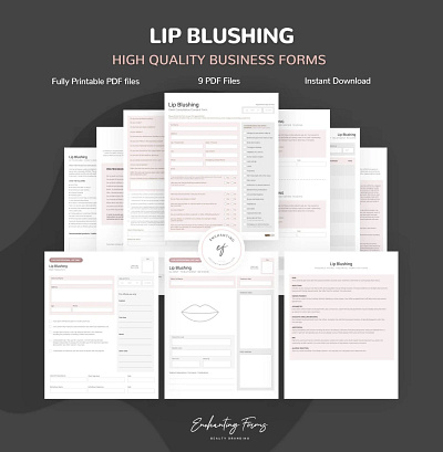 LIP BLUSHING beauty business form beauty enhancement consent forms cosmetic lip blush consent form enchanting forms lip blushing lip blushing consent form lip tattoo consultation form