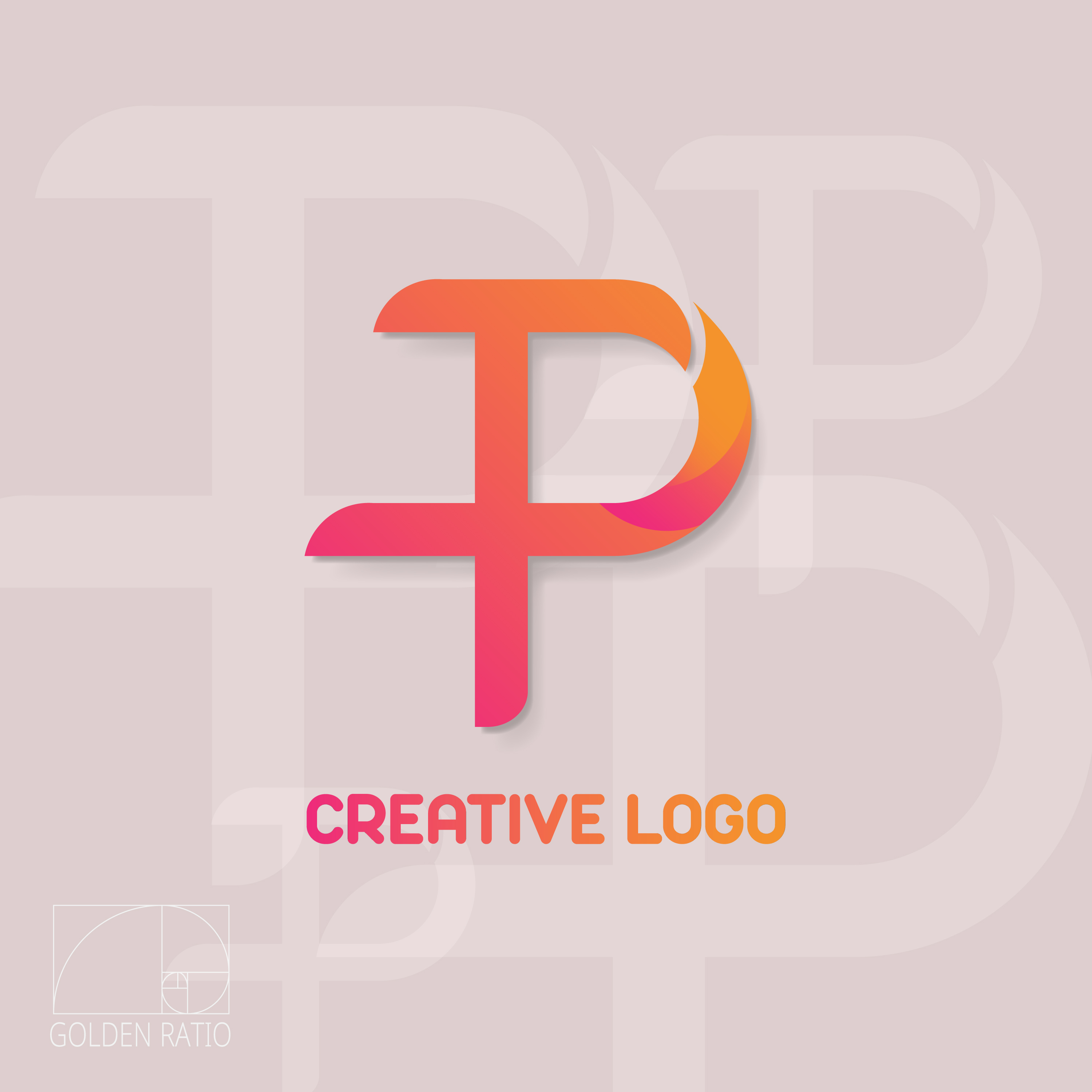 Creative p letter icon abstract logo design Vector Image