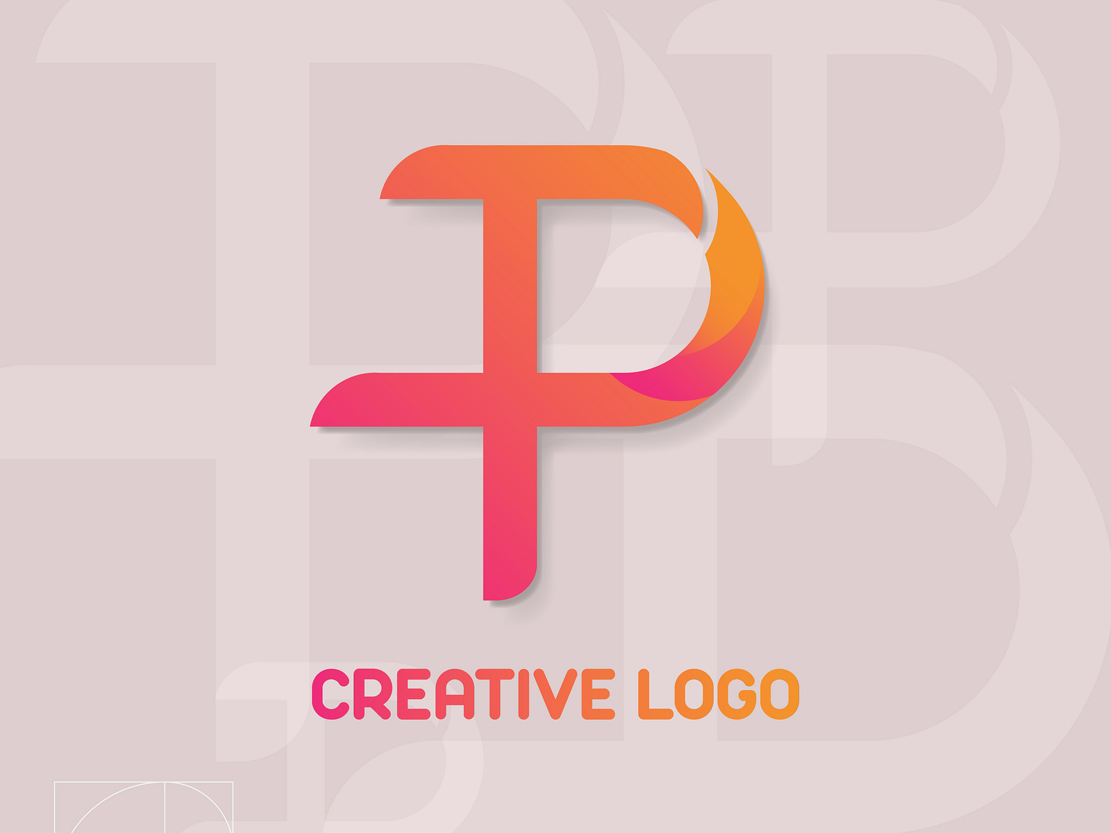 p&d colorful brand letter logo by Mizanur Rahman on Dribbble