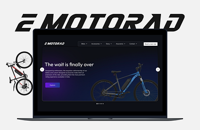 E-Bike Website Revamped branding design ebike ecommerce homepage landingpage typography ui ux