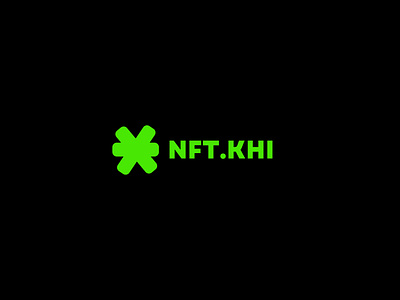 NFT KHI - Logo design abstract logo art brand brand identity branding city crypto event exhibition graphic design green logo iconic logo logofolio logomark nft startup symbol timeless world class
