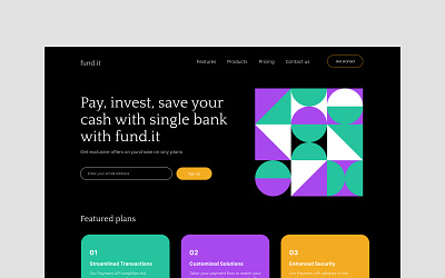Finance Landing Page branding design finance landing page design ui design uiuxdesign ux design web design website landing page