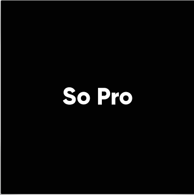 So Pro animation branding graphic design logo motion graphics