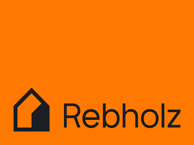 Rebholz Real Estate Group architecture branding building construction home house logo logo mark orange real estate