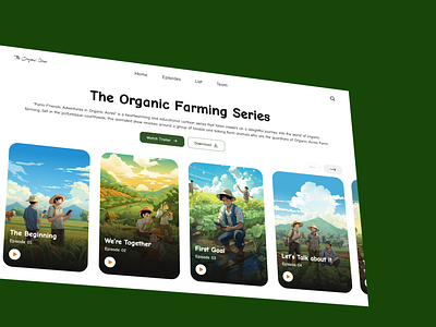 Organic Farming Series Website Homepage branding design farmers farming graphic design modern ui user experience user interface ux