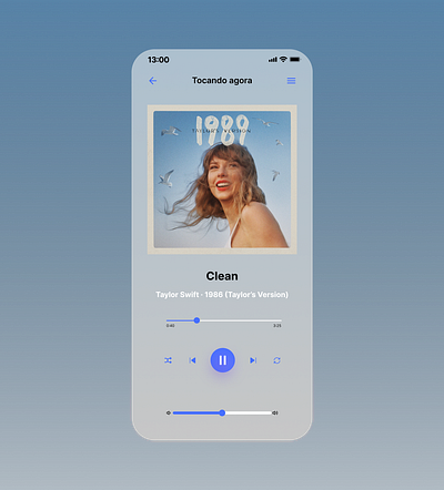 DailyUI 009 - Music Player app design graphic design ui ux