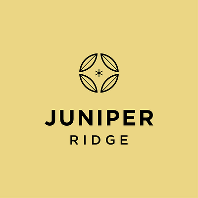 Juniper Ridge Neighborhood Logo branding entrance sign icon illustration logo neighborhood real estate