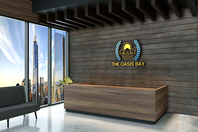 THE OASIS BAY LOGO 3d branding graphic design logo ui