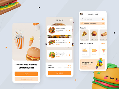 Food Delivery App design food delivery food delivery app mobile app ui ux