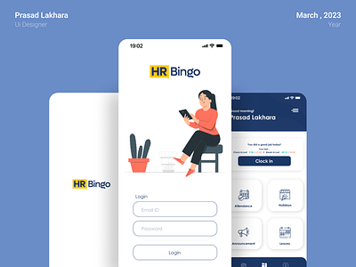 HRMS Mobile App anima attendance app creativity figma hrms app mobile app mobile app ui ui ui design ui inspiration uiux design