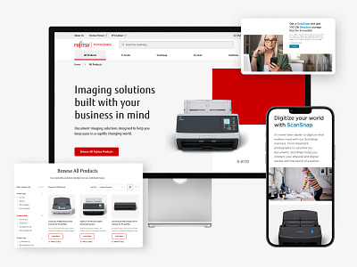 Fujitsu (now Ricoh) Responsive Website Design design responsive design ui design website design