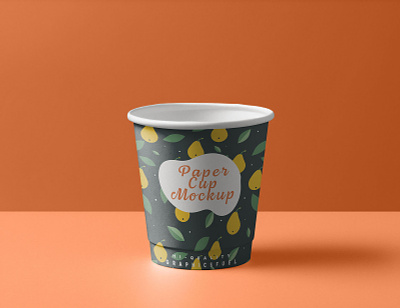 Realistic Paper Cup Mockup free mockup