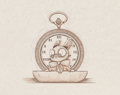 Time alice in wonderland clock digital illustration editorial editorial illustration illustration procreate rabbit
