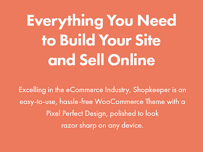 Shopkeeper - A Hassle-Free Wordpress Theme for eCommerce and Bey website template