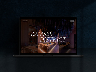 Ramses group websites · Ramses District dark design food gastro product design responsive restaurant ui ux uxui web