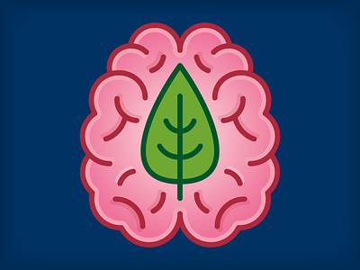 EnvironMENTAL brain education esg green illustration leaf mental mind nature pink sustainability