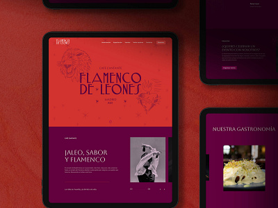 Ramses group websites · Flamenco de Leones design food gastro product design restaurant ui ux uxui web