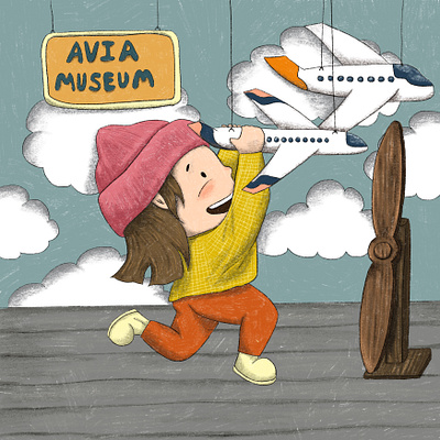 Aviamuseum children illustration illustrator kids museum