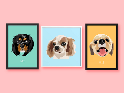 Pet Portraits dog portrait graphic design pet portrait vector vector artwork vector portrait
