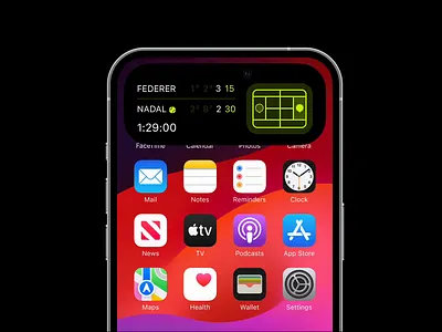 Tennis score Dynamic island apple design dynamic island ios motion design sport tennis ui ux