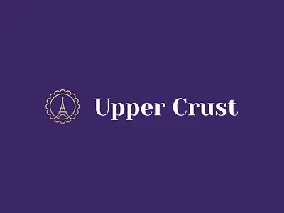Upper Crust bakery logo bakery bakery logo brand brand design brand identity branding branding design elegant gold graphic design identity logo logo design minimal pastry pastry logo purple symbol visual design visual identity